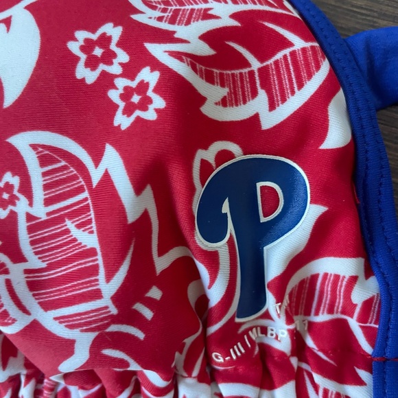 Authentic MLB Philadelphia Phillies Hawaiian Aloha Swimsuit Bikini Set - Picture 2 of 8